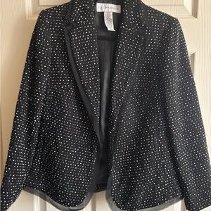 Sag Harbor Black and White Polka Dot Blazer
